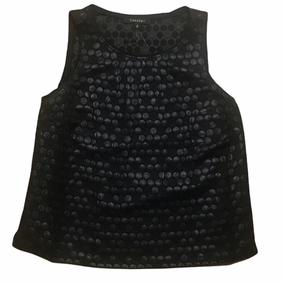 Women’s Cote’lac Tissue Fabric Sleeveless Tank Top, Size 2, US Size: 10, black - Picture 1 of 8